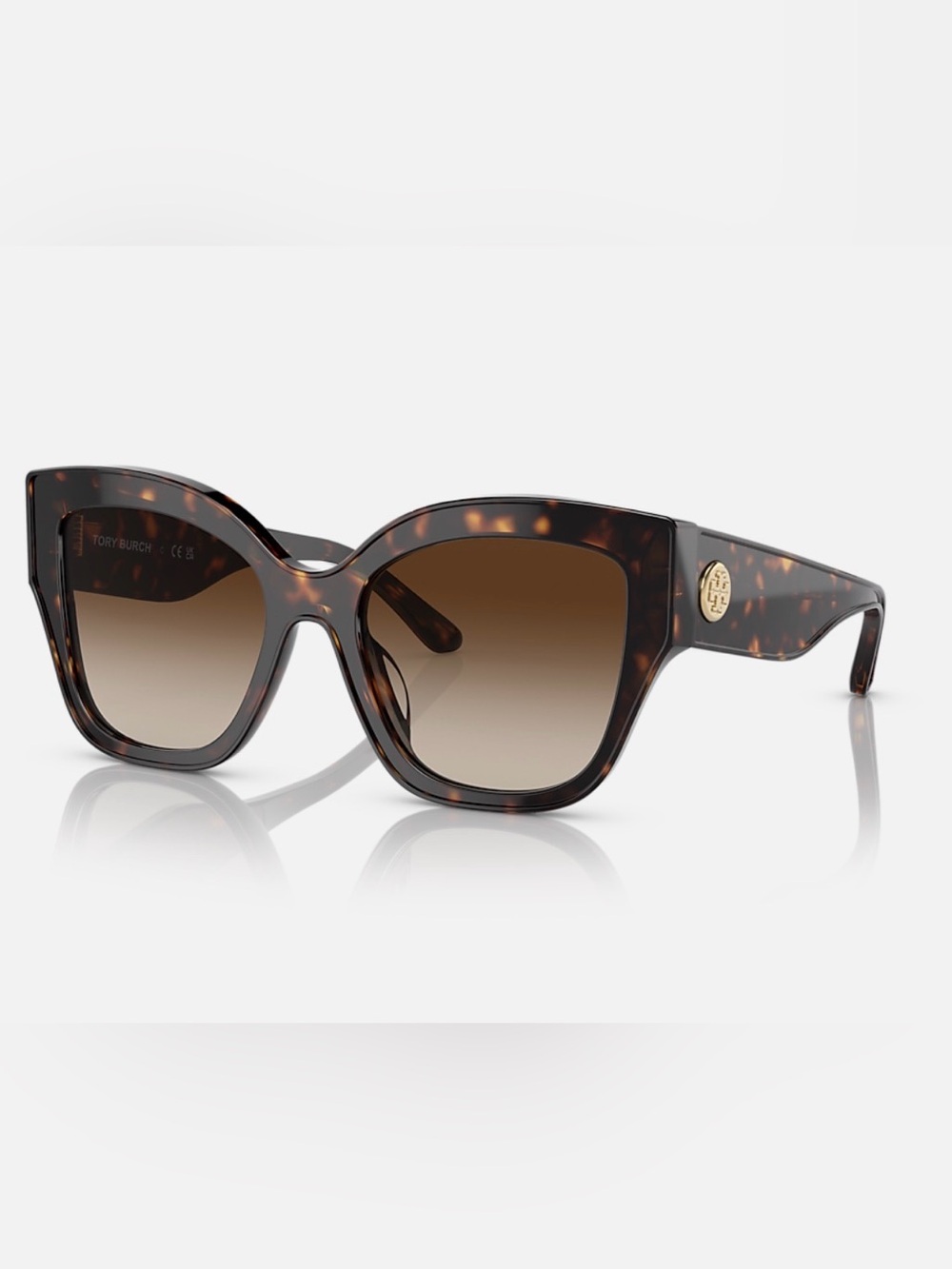 Tory Burch Tortoiseshell Brown Gradient Cat-Eye Sunglasses